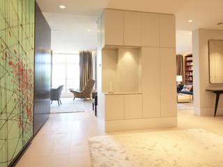 Exklusive Stadtwohnung, nataliagerigk - interior spaces nataliagerigk - interior spaces ห้องโถงทางเดินและบันไดสมัยใหม่ หินทราย