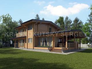 ДОМ ИЗ КЛЕЕНОГО БРУСА VILLA GERBERA, project-ks project-ks