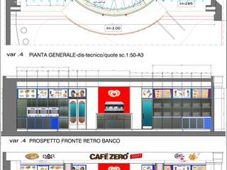 Café Zero- Parco divertimento - Mirabilandia, Studio arch. Orban Agota Studio arch. Orban Agota Espacios comerciales