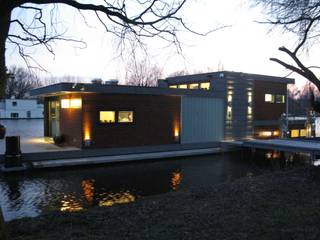 drijvende woning amsteldijk, aquatecture aquatecture Modern houses