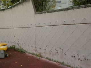 Mur végétal extérieur - Structures câblées (treillis câblé), Vertical Flore Vertical Flore Giardino moderno