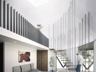 Casa 8, B+V Arquitectos B+V Arquitectos ミニマルスタイルの 寝室