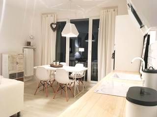 Apartament w stylu skandynawskim., Pasja Do Wnętrz Pasja Do Wnętrz Scandinavian style dining room