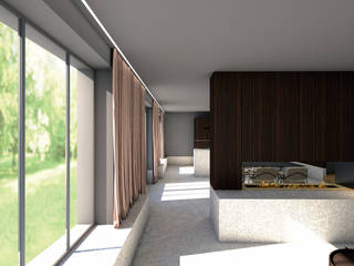 Woonschuur Schimmert, De Nieuwe Context De Nieuwe Context Modern Living Room Glass