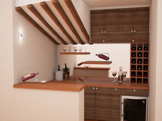 Zona de Bar, Spacio5 Spacio5 Classic style wine cellar Wood Wood effect