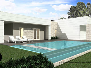 Casa de Campo, ATELIER OPEN ® - Arquitetura e Engenharia ATELIER OPEN ® - Arquitetura e Engenharia Piscinas de estilo moderno