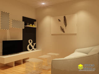 Pequeño apartamento, Studio Visual 3d Studio Visual 3d Salon scandinave