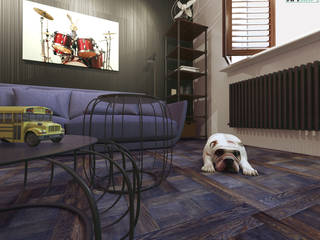 Гостиная для парня-подростка, дизайнер Алина Куракова дизайнер Алина Куракова Industrial style living room