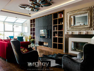The eclectic Warsaw Apartment, TiM Grey Interior Design TiM Grey Interior Design Eklektyczny salon