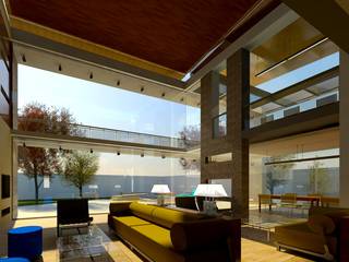 Modern House in Secunda, Essar Design Essar Design モダンデザインの リビング