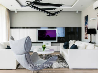 137m2 of Modern Design, TiM Grey Interior Design TiM Grey Interior Design Nowoczesny salon