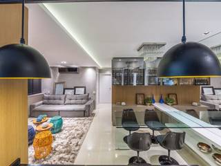 APARTAMENTO FM, CAMILA CAVAZZANA ARQUITETURA CAMILA CAVAZZANA ARQUITETURA Salas de estilo ecléctico