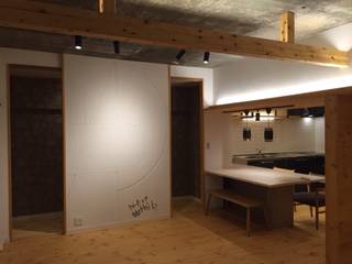 マンションのリノベーション, 株式会社KIMURA bi-Art 株式会社KIMURA bi-Art Cocinas de estilo moderno Madera Acabado en madera