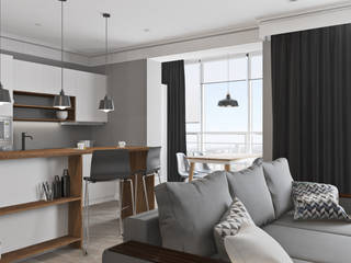 Квартира в ЖК "Артхаус", OBJCT OBJCT Scandinavian style living room