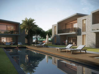 ELIA BLUE Voltaj Tasarım Modern Evler Beton Gri