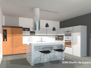 Departamento tres ambientes, JOM Diseño de Espacios JOM Diseño de Espacios Kitchen