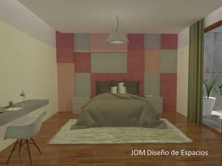 Departamento tres ambientes, JOM Diseño de Espacios JOM Diseño de Espacios Dormitorios de estilo minimalista
