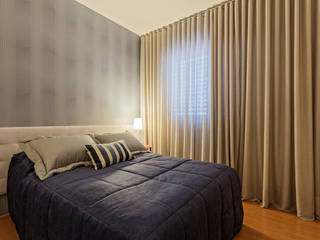 APARTAMENTO FA, Botti Arquitetura e Interiores-Natália Botelho Botti Arquitetura e Interiores-Natália Botelho Modern style bedroom MDF