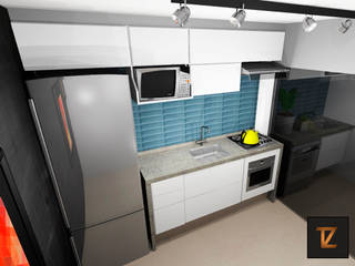 Cozinha Black and Blue, Thiago Zuza Design de interiores Thiago Zuza Design de interiores