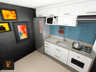 Cozinha Black and Blue, Thiago Zuza Design de interiores Thiago Zuza Design de interiores