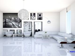 Hi-Tech Living Room, "Design studio S-8" 'Design studio S-8' Modern Living Room