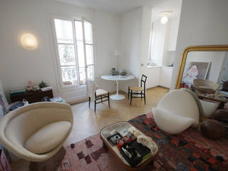 Rénovation appartement Paris, quartier Montmartre, Grazia Architecture Grazia Architecture Living room