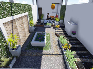 Roof Top Landscape, MAD Studios MAD Studios Minimalist balcony, veranda & terrace