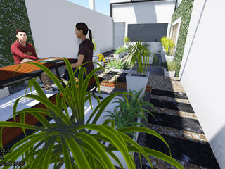 Roof Top Landscape, MAD Studios MAD Studios Minimalist balcony, veranda & terrace