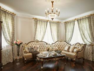 Квартира в ЖК «Континенталь» - Роскошный замок для троих, Вира-АртСтрой Вира-АртСтрой Classic style living room