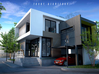 บ้านพักอาศัย 2 ชั้น ตลิ่งชัน, LEVEL ARCHITECT LEVEL ARCHITECT Modern houses