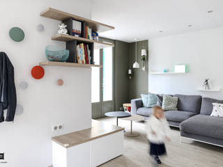 Aurélie&Thomas, Doudet Marie Doudet Marie Scandinavian style living room Wood Wood effect