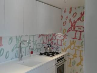 CUCINA PRESSO ABITAZIONE PRIVATA, GEMANCO DESIGN SRL GEMANCO DESIGN SRL Cocinas de estilo moderno Azulejos