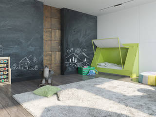 Детская комната, которая растет..., ДОМ СОЛНЦА ДОМ СОЛНЦА Minimalist nursery/kids room