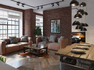BRUTTO, ДОМ СОЛНЦА ДОМ СОЛНЦА Industrial style living room