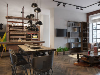 BRUTTO, ДОМ СОЛНЦА ДОМ СОЛНЦА Industrial style living room