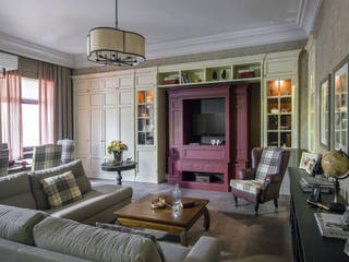 Apartment-in-Moscow-5, Petr Kozeykin Designs LLC, "PS Pierreswatch" Petr Kozeykin Designs LLC, 'PS Pierreswatch' Living room Wood Wood effect