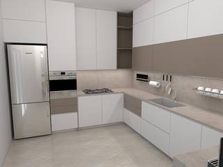 Progetto angolo cottura e Living, Arch. STEFANELLI Gabriella Arch. STEFANELLI Gabriella Modern kitchen