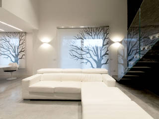 casa E_D, msplus architettura msplus architettura Modern Living Room Concrete