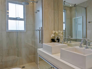 Apartamento Jundiaí, Designer de Interiores e Paisagista Iara Kílaris Designer de Interiores e Paisagista Iara Kílaris Modern bathroom Marble Beige