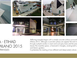 EXPO 2015 - REFLECTING TRIANGLES - Alitalia-Etihad Airways Pavilion , A3PAESAGGIO A3PAESAGGIO Commercial spaces