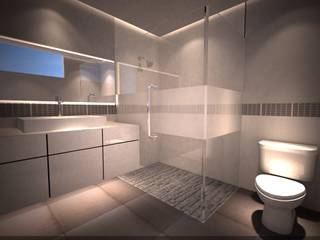 Remodelación Baño PR747, Síntesis Arquitectónica ® Síntesis Arquitectónica ® Minimalistyczna łazienka Płytki