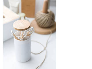 ​Storage barrel, mochi mochi Interior garden Plastic White