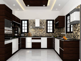 Interior for Mr.Jaisingh, Karigar Kreation Architects Karigar Kreation Architects Modern kitchen