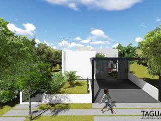 Residência LPR, Taguá Arquitetura Taguá Arquitetura Modern Houses Glass White