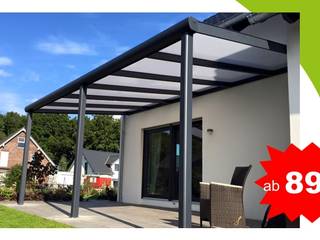 ALU TERRASSENÜBERDACHUNG "NALIN" MIT POLYCARBONAT 3,06M X 2,50M, terrassana terrassana Konservatori Modern Aluminium/Seng