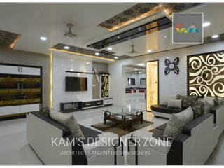 Home interior design for Kiran , KAMS DESIGNER ZONE KAMS DESIGNER ZONE Klasyczny salon