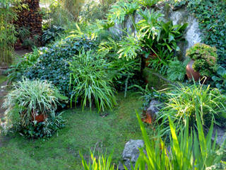 Luxuriant & calm garden nook, Atelier Jardins do Sul Atelier Jardins do Sul Vườn phong cách chiết trung