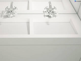 Minimalistyczna łazienka z Sztokholmie, Cristalstone Cristalstone Baños de estilo moderno