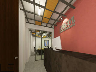 OFICINAS H, LARA ESCALANTE ARQUITECTURA Y CONSTRUCCIÓN LARA ESCALANTE ARQUITECTURA Y CONSTRUCCIÓN 書房/辦公室 水泥