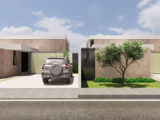 CASAS KR, LARA ESCALANTE ARQUITECTURA Y CONSTRUCCIÓN LARA ESCALANTE ARQUITECTURA Y CONSTRUCCIÓN ミニマルな 家